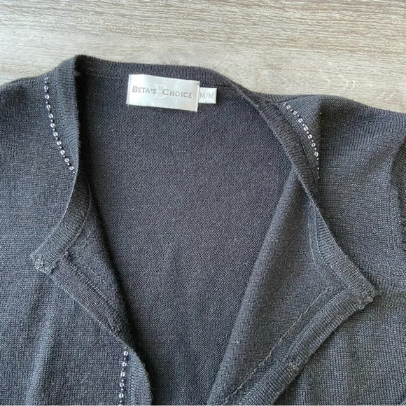 Vintage Beta’s Choice Wool Blend Beaded Sequins Embellished Cardigan - Picture 5 of 16
